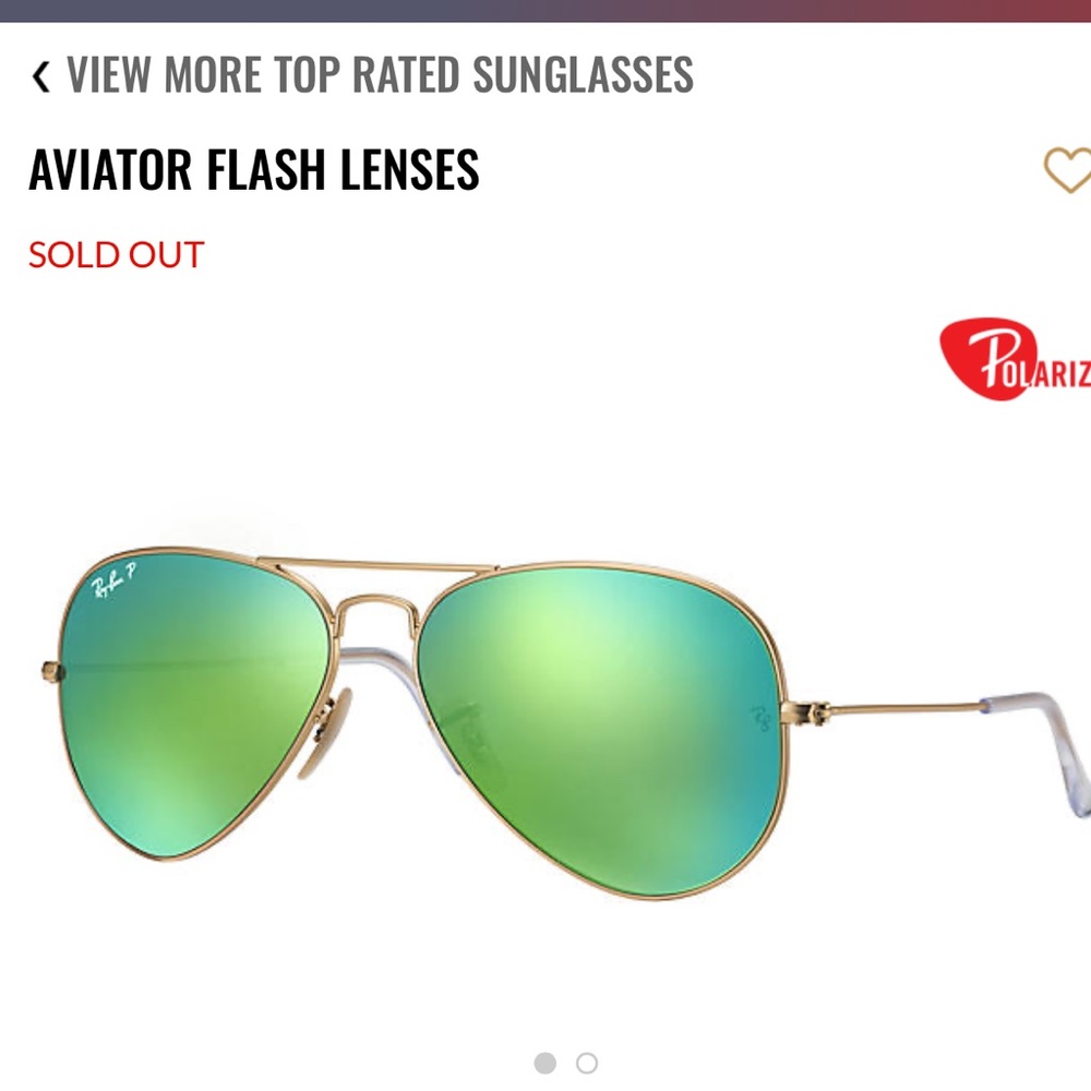 Aviator Ray bans green and gold